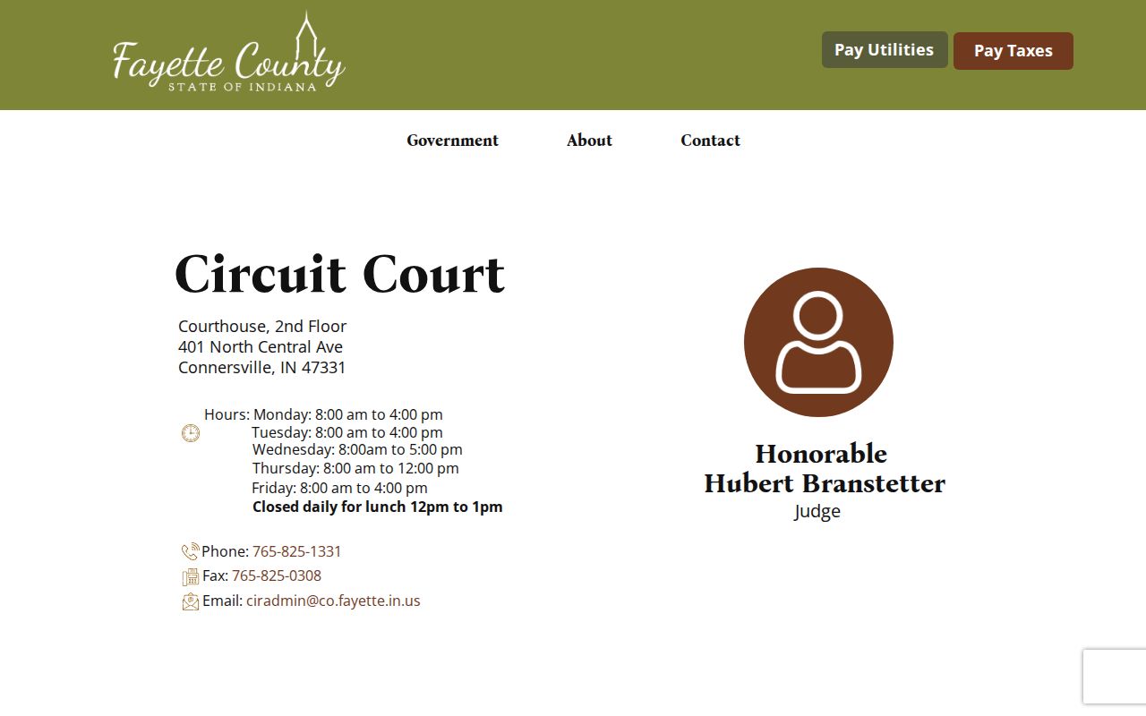 Fayette County Circuit Court docket office