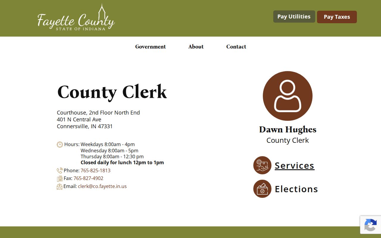 Fayette County court docket clerk office