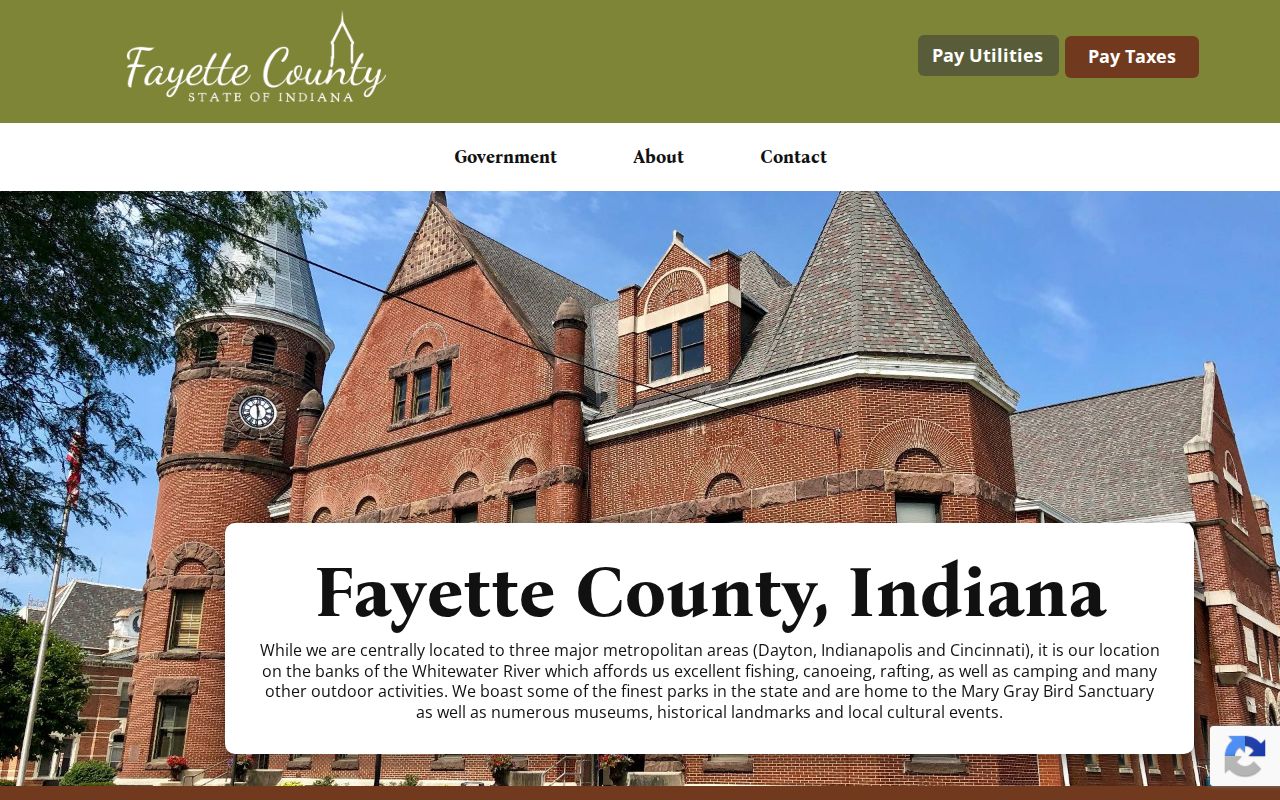 Fayette County court docket courthouse government page